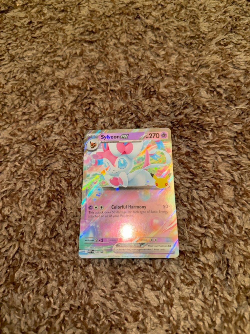 Pokemon card - 30th celebration - sylveon ex promo #100